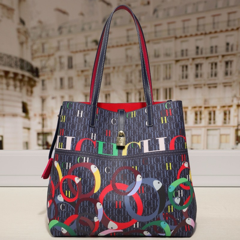 Tote Bag Leather Monogram - Tas Tote Wanita Mewah Elegan Kapasitas