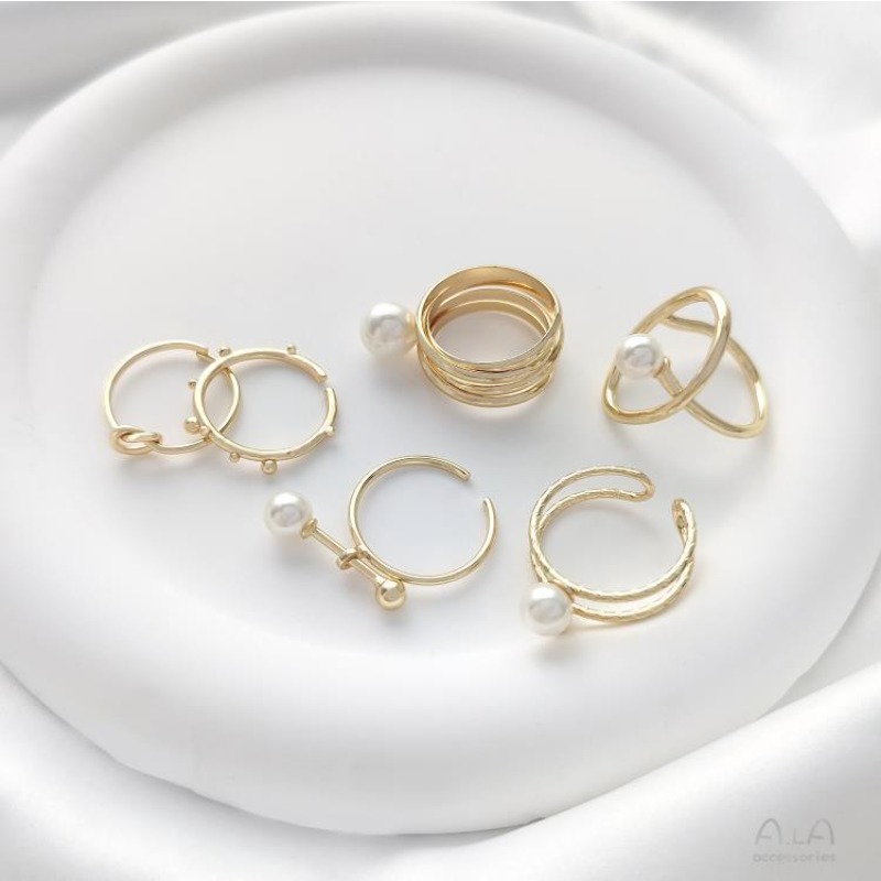Luxury Bags In Japan - Cincin Emas 14K Warna-Warni, Cincin Penyangga