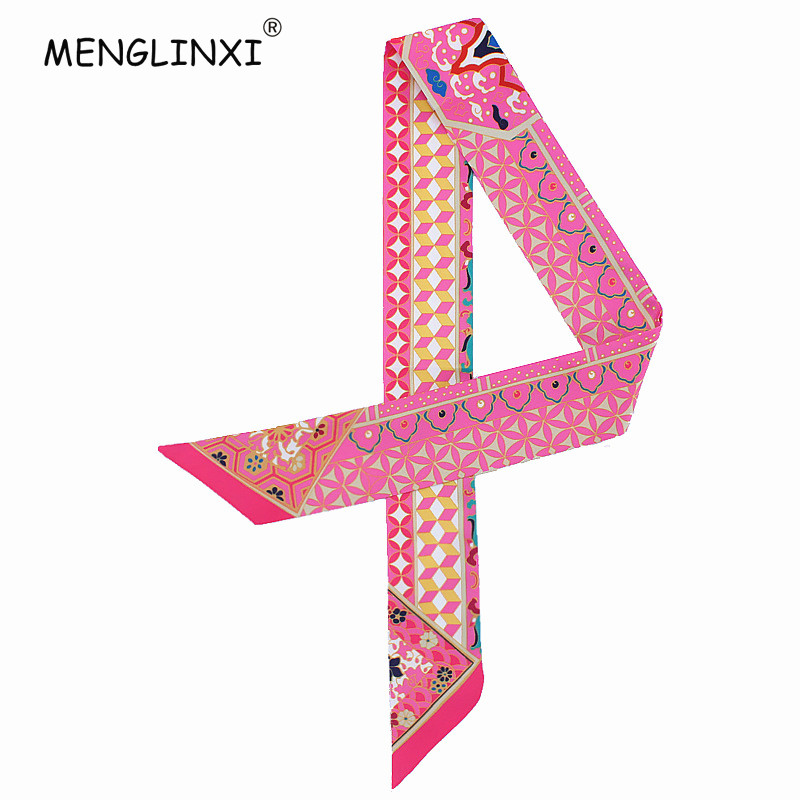 Discount Luxury Bags - Baru geometris motif bunga syal sutra