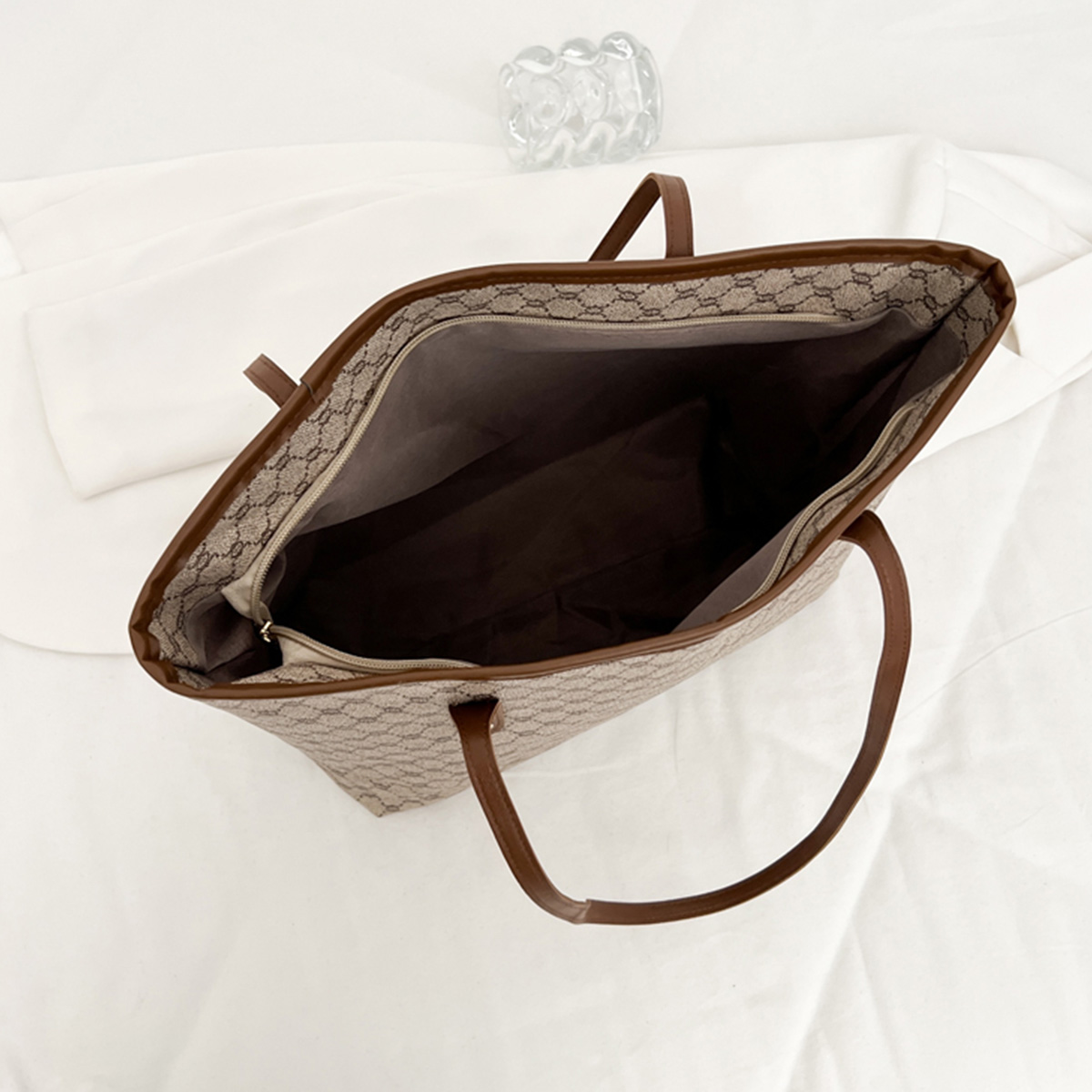 Tas Bahu Wanita Vintage Mewah  - Tote Bag Leather Monogram ulasan dan harga