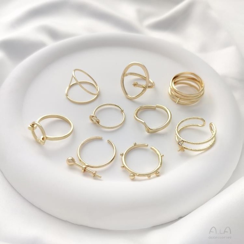 Cincin Emas 14K Warna-Warni, C - Luxury Bags In Japan ulasan dan harga