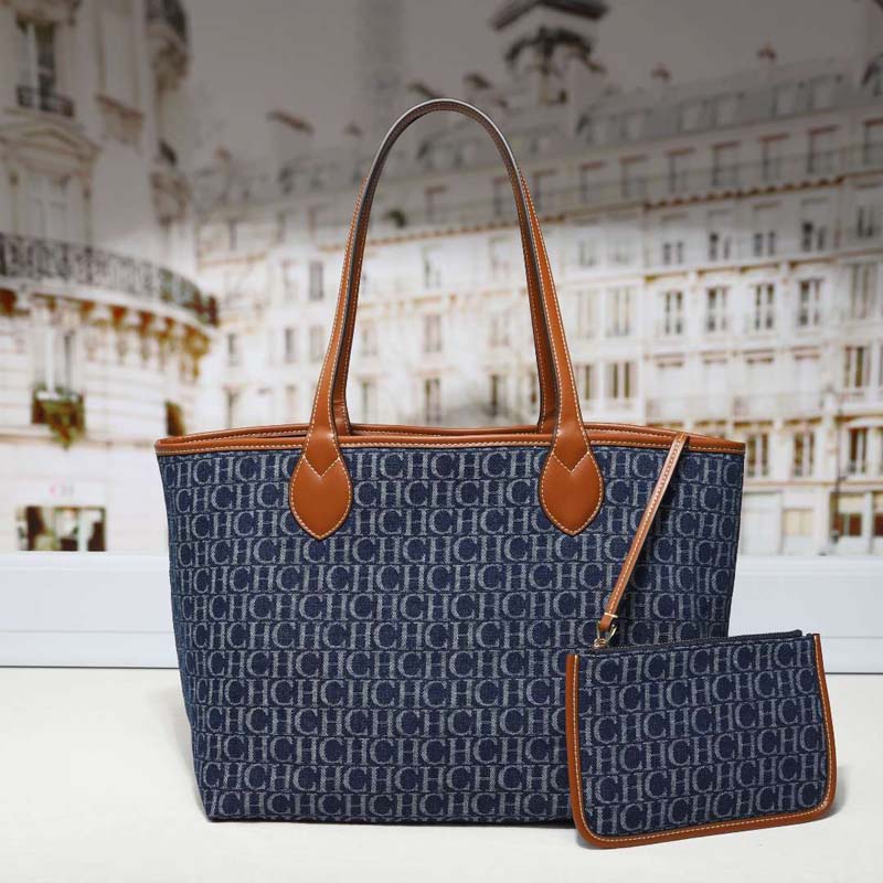 Tas Tote Monogram Denim Wanita - Tote Bag Leather Monogram ulasan dan harga