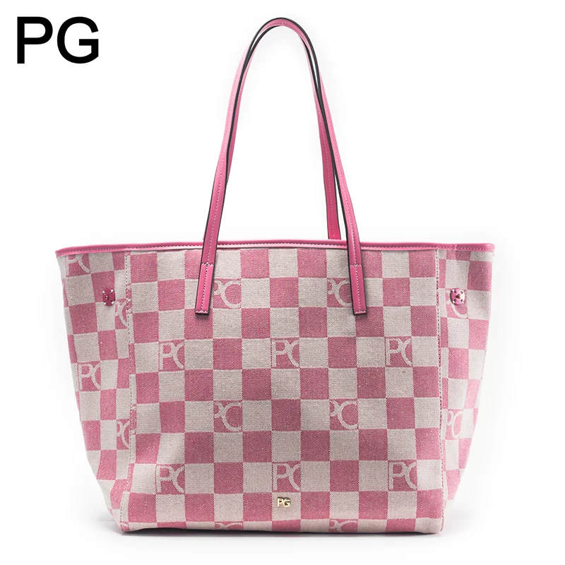 Tas Tote Monogram Kotak-kotak  - Tote Bag Leather Monogram ulasan dan harga