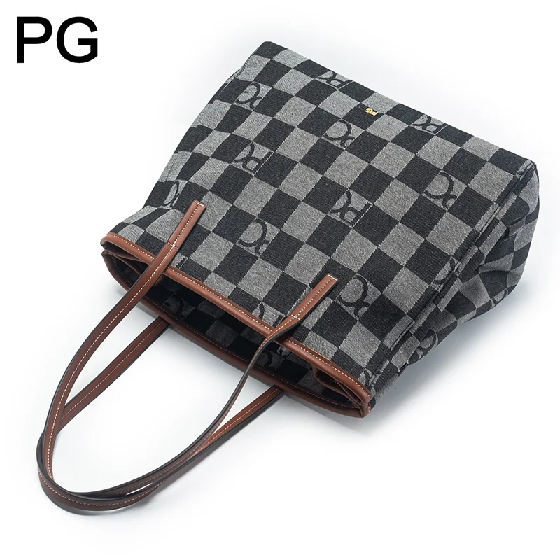 Tas Tote Monogram Kotak-kotak  - Tote Bag Leather Monogram ulasan dan harga