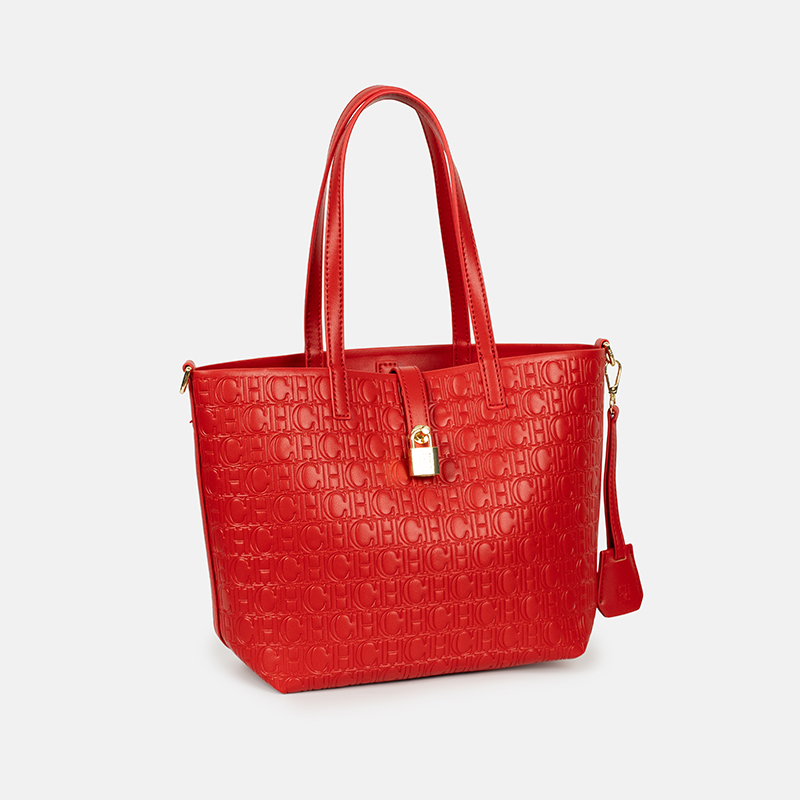 Tas Tote Monogram Embos CH Wan - Tote Bag Leather Monogram ulasan dan harga